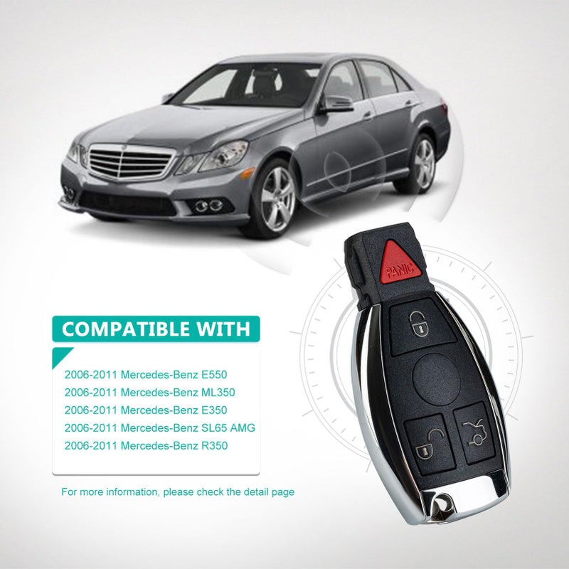 AUTO KEY MAX Replacement for Mercedes-Benz IYZ3312 Keyless Entry Remote Car Key Fob Control ,FCCID:IYZ3312,by AUTOKEYMAX (Pair) - Image 4